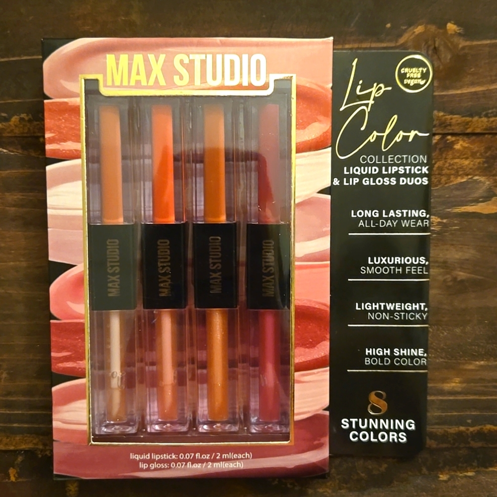 Max Studio Lipstick and Lip Gloss Set